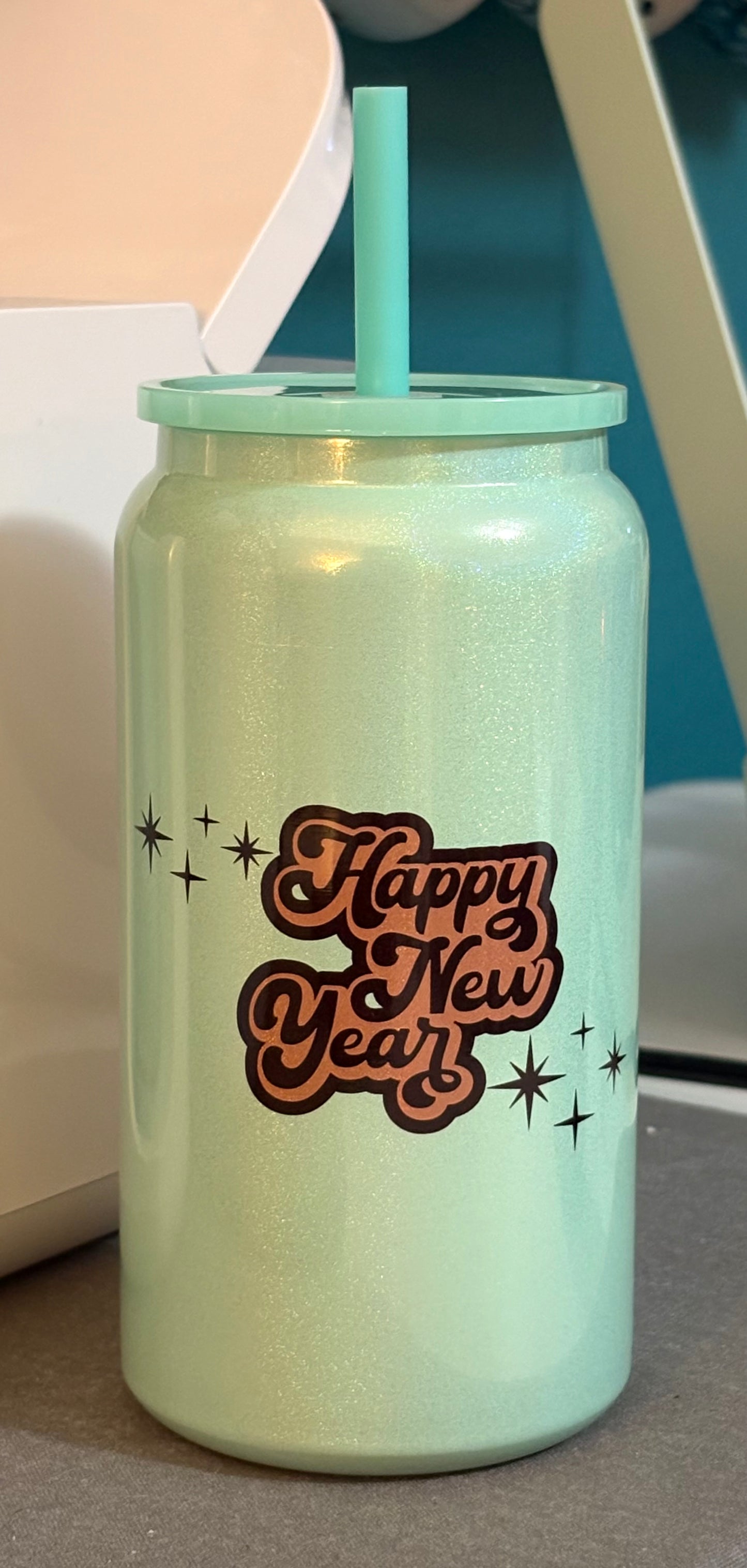 Happy New Year - Glitter Tumbler - 16 oz