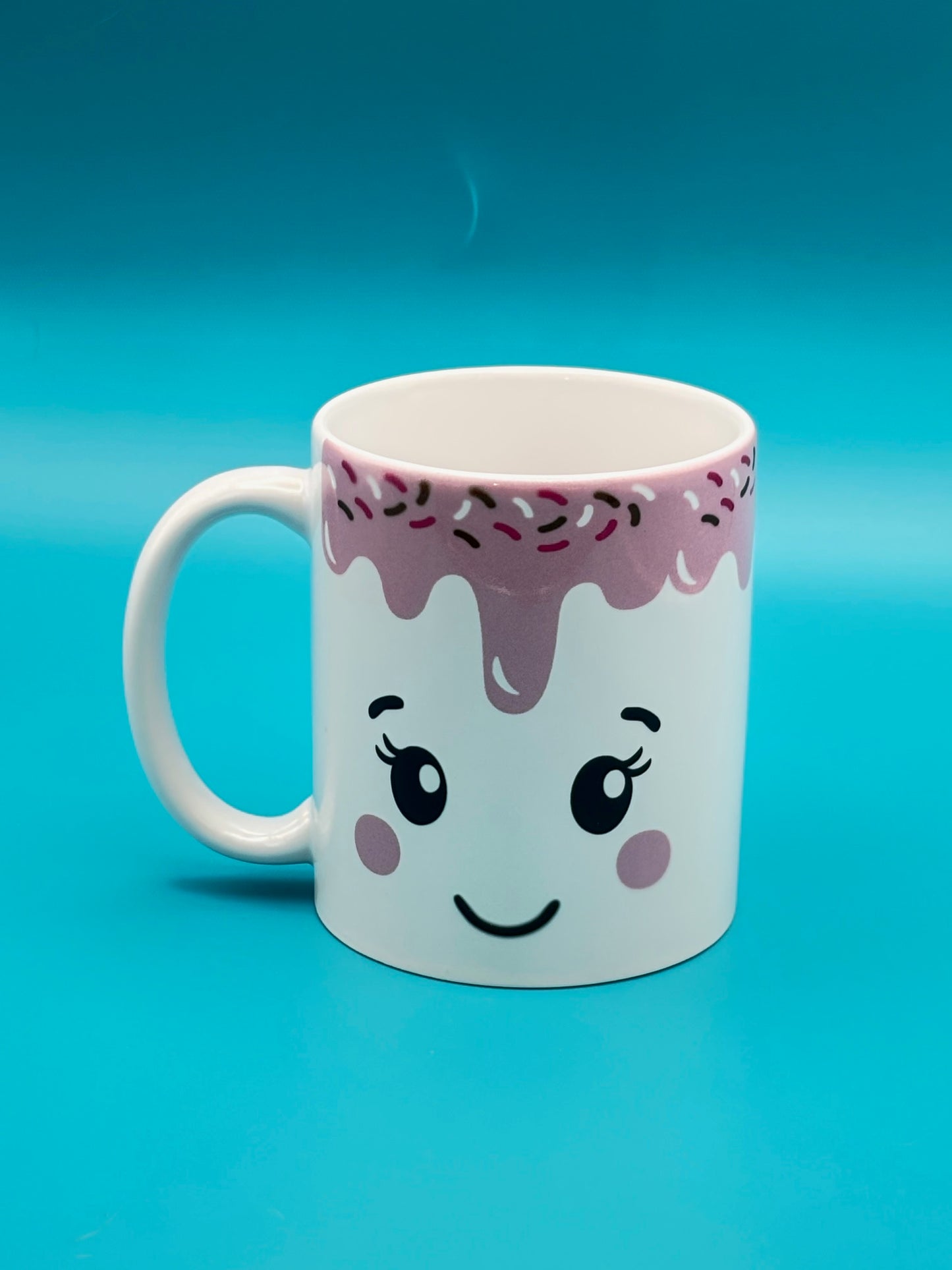 Cutie Face - hot cocoa mug - 11 0z
