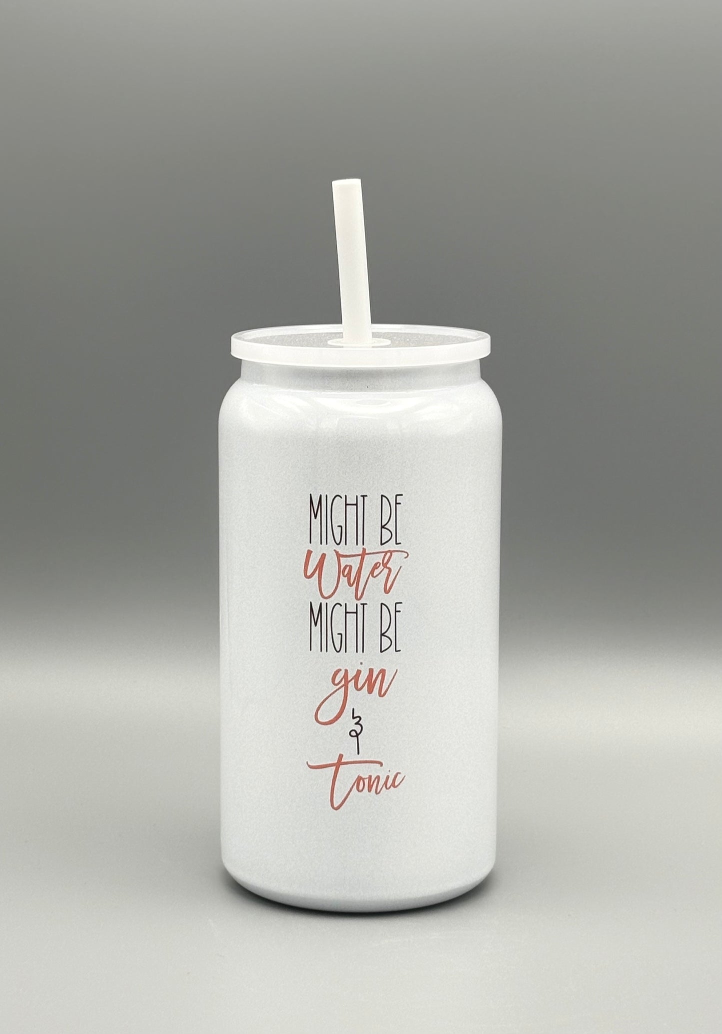 Might be water, might be gin & tonic - glitter tumbler - 16 oz