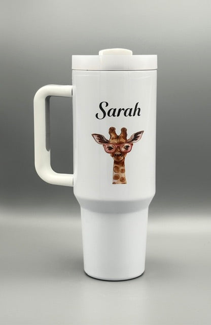 Sarah - Giraffe with glasses - 40 oz tumbler