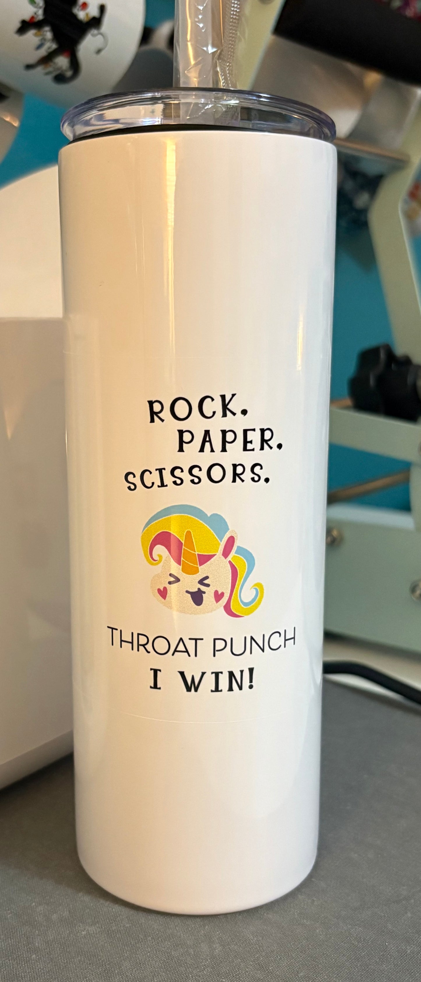 Rock, paper, scissors, throat punch - I win! - 20 oz