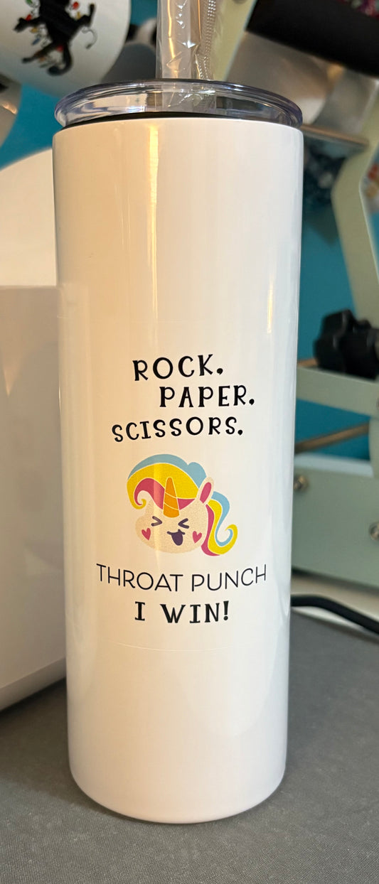 Rock, paper, scissors, throat punch - I win! - 20 oz