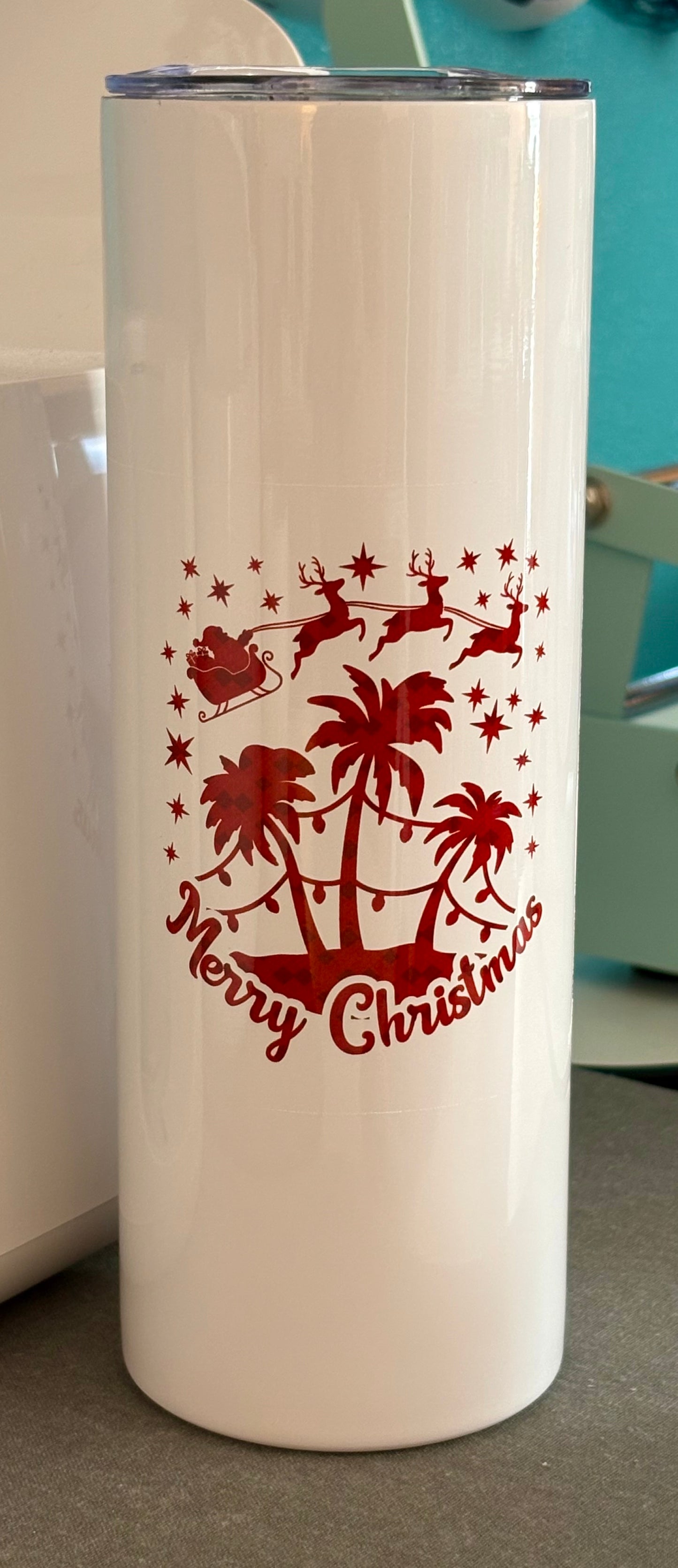Merry Christmas - Tropical (plaid) - 20 oz