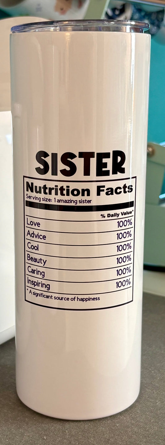 Sister - Nutritional Facts - 20 oz