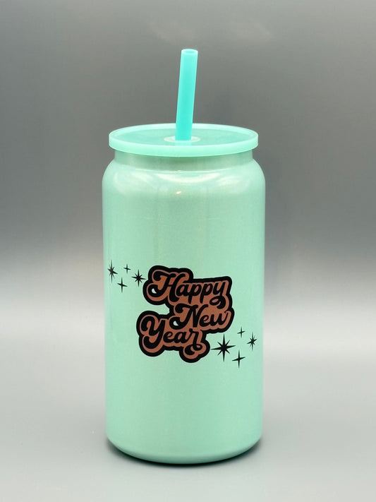 Happy New Year - Glitter Tumbler - 16 oz