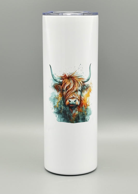 Highland cow - teal - 20 oz