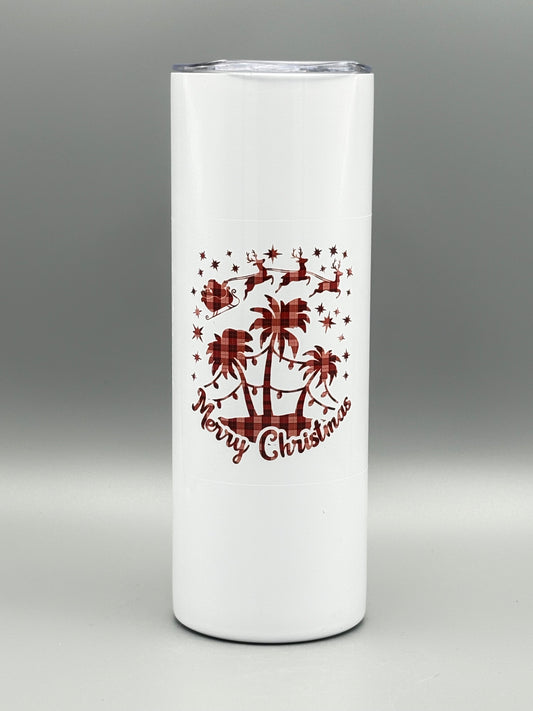 Merry Christmas - Tropical (plaid) - 20 oz