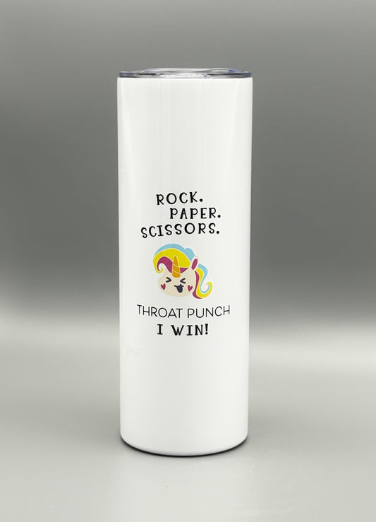 Rock, paper, scissors, throat punch - I win! - 20 oz