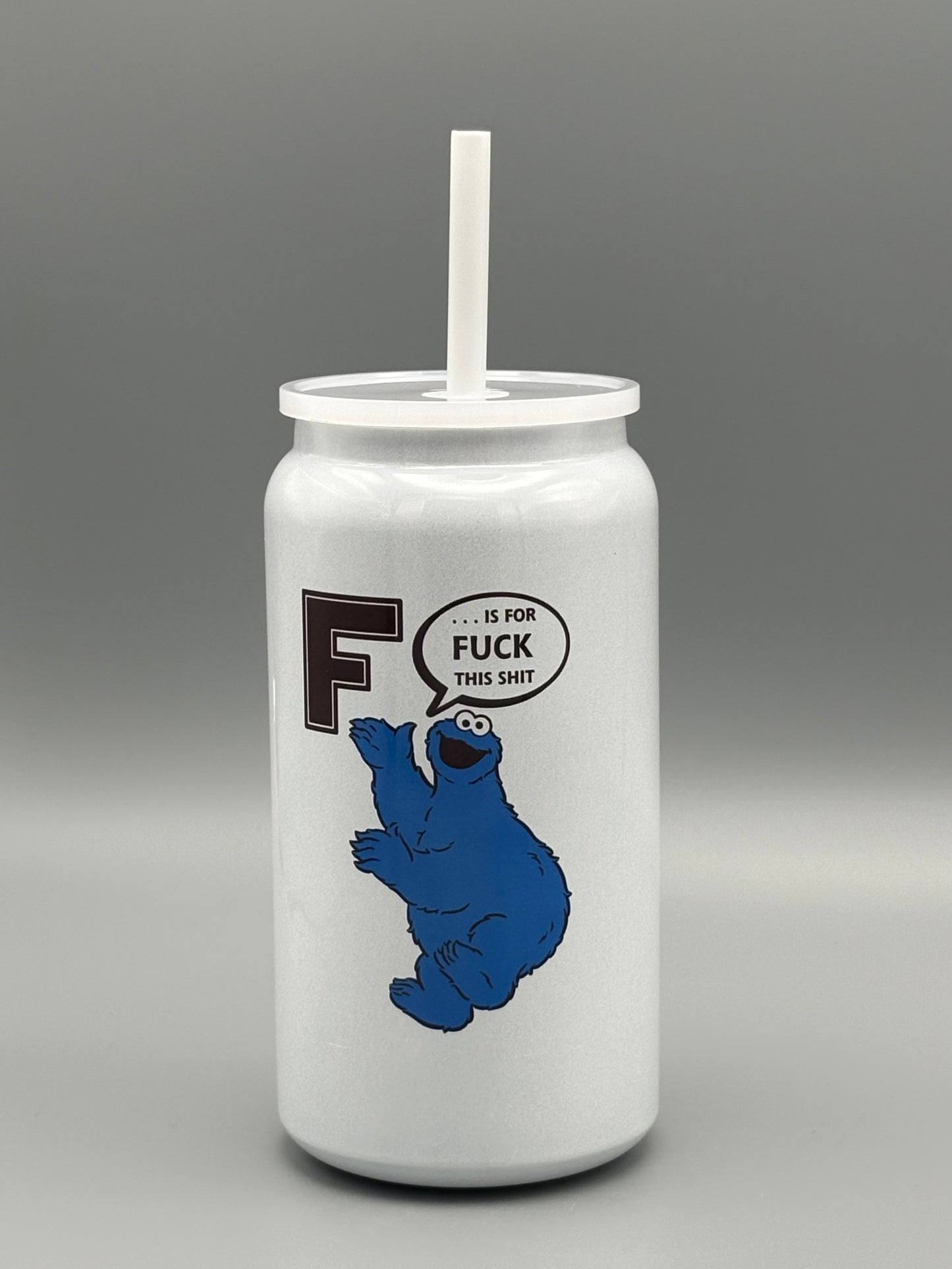 F . . . is for fuck this shit - glitter tumbler - 16 oz