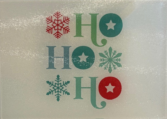 Glass Cutting Board - Ho Ho Ho