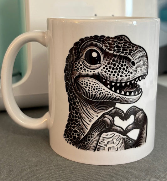 Mug - 11 oz - Dinosaur Love