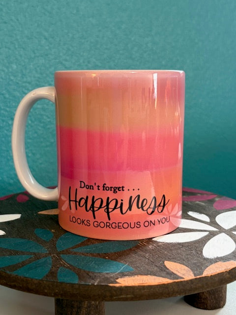 Mug - 11 oz - Happiness Looks Gorgeous On You (multicolor)