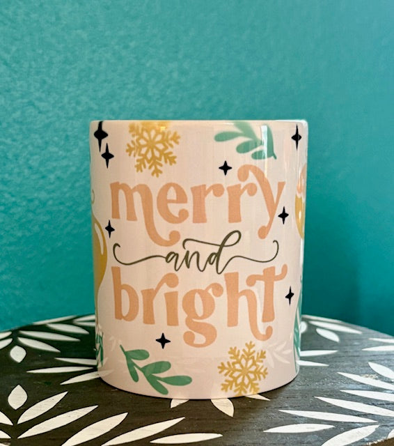 Mug - 11 oz - Merry and  Bright