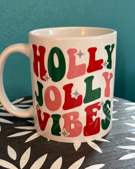 Mug - 11 oz - Holly Jolly Vibes
