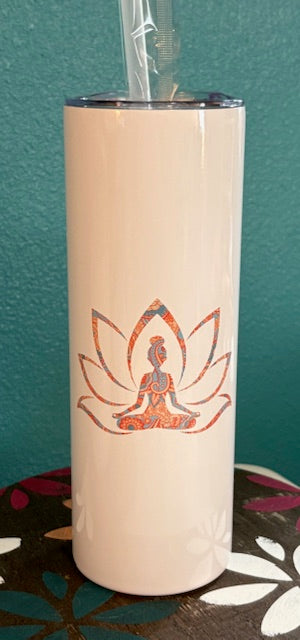 Skinny Tumbler - 20 oz - Namaste (paisley)